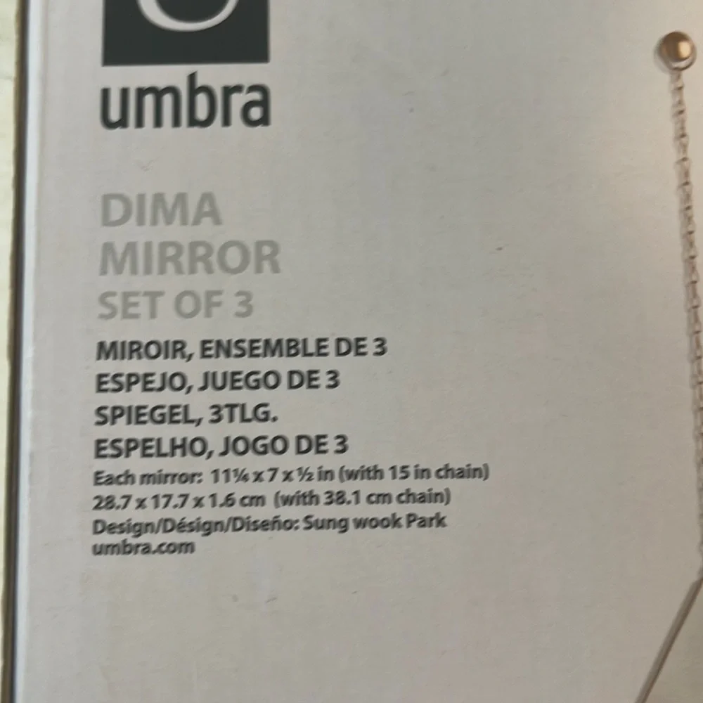 Umbra Dima hanging Diamond mirrors set of 3